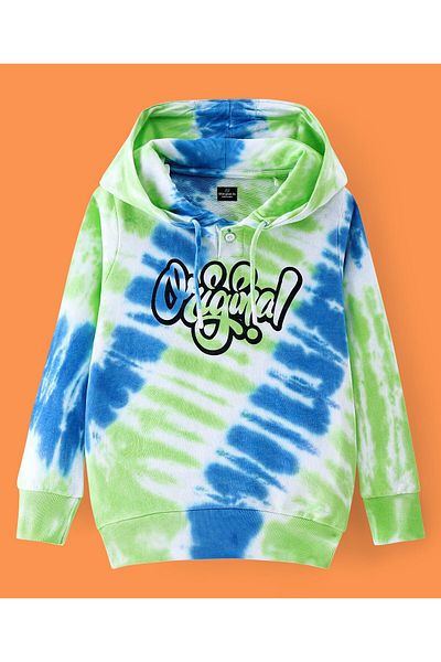 Ollington St. Ollington St.-100% Cotton Knit Full Sleeve Hooded Tie,Dye Sweatshirt,Joggers Co/ord Set-Multicolor