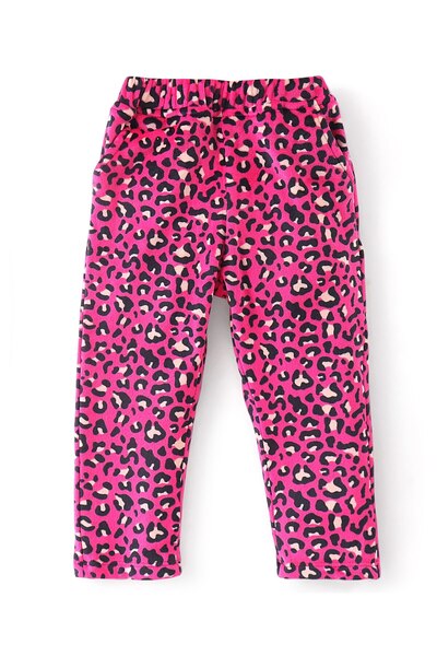 Babyhug Babyhug Full Sleeves Winter Wear/Co/ord Set With Leopard Print - Pink