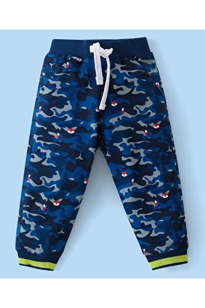 Babyhug Babyhug Single Jersey Knit Full Sleeve Cut & Sew Design T-Shirt & Lounge Pants Set &-White & Navy