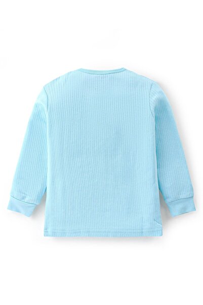 Babyoye Babyoye Cotton Modal Blend  Wild Animal Print Full Sleeves Thermal Inner Wear Set - Blue