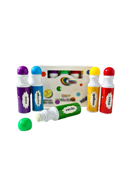 FLOOP Set 5 Carioci Do a Dot Markers, Lavabile, cu Varf buretat 1.8 cm, Super...
