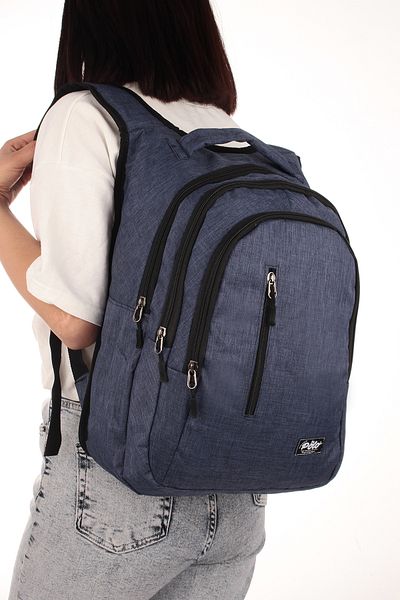 By Hakan Polo 8870 My - Bat Cut Navy Blue School Bag, Water Resistant Orthopedic Backpack