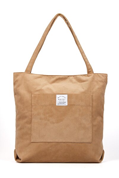 GOYET Τσάντα χεριού και ώμου Edna Beige Velvet