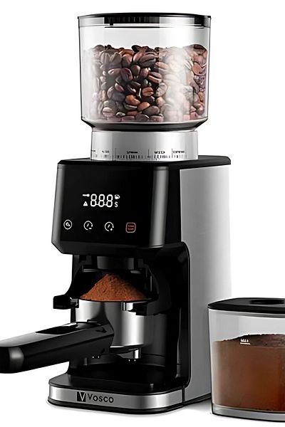 vosco Digital Espresso and Coffee Grinder - Adjustable Dosing and Grinding Options