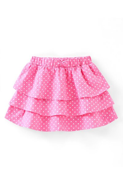 Babyhug Babyhug 100% Cotton Knit Cap Sleeves Top & Skirt Set Sea Horse Print - Pink