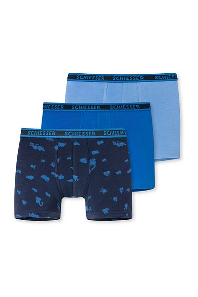 Schiesser Retroshorts 3er-pack Basic Kids Unterhose Unterwäsche Boxershort Short