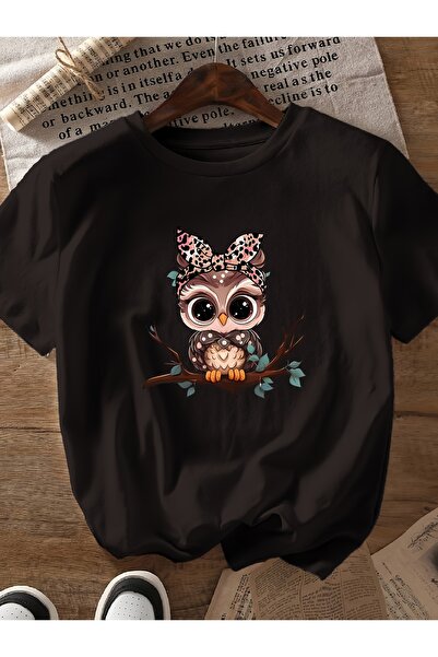 Jakinta Outdoors Kadın Kısa Kollu Baskılı Tişört - Rahat ve Şık Yazlık T-shirt