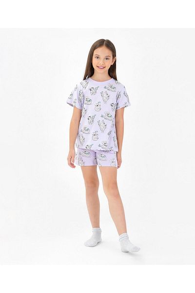 Primo Gino Primo Gino All Over Koala Printed Night Suit - Lavender