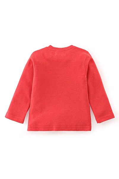 Babyhug Babyhug Cotton Interlock Knit Full Sleeves Night Suit With Giraffe Print - Red