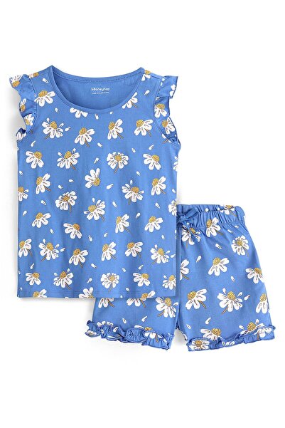 Honeyhap بدلة نوم من Honeyhap Premium 100% Cotton Single Jersey بأكمام مكشكشة...