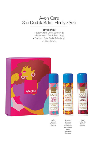 AVON Care Festive 3’lü Dudak Balmı Hediye Seti