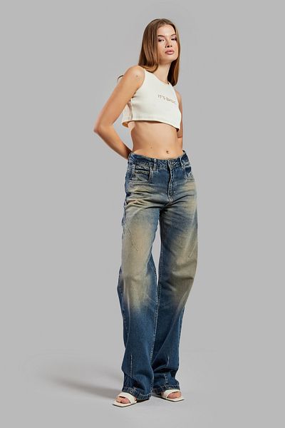 its basic T.Kot Color 2S525 - 100% Cotton Denim Loose Baggy Fit Women's Bag