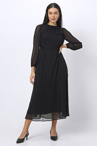RİNA Glitz&Glam Maxi Dress_S_Black