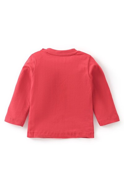 Babyhug Babyhug Cotton Knit Full Sleeves Night Suit With Star Print - Red & Blue