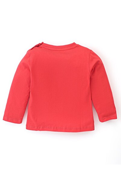 Babyhug Cotton Knit Full Sleeves Night Suit With Penguin Print - Red