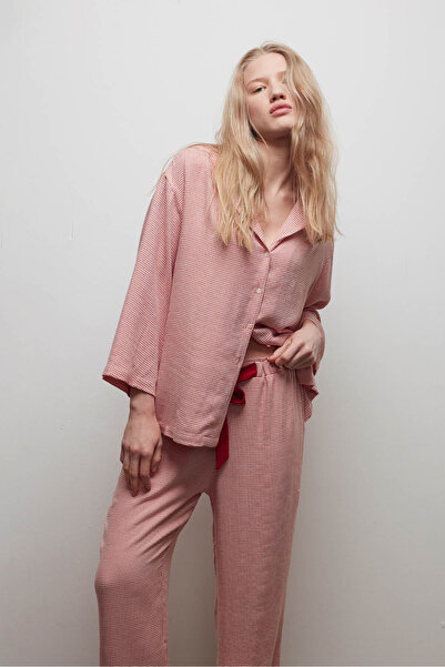 Hays Kadın Viskon Dokuma Uzun Kollu Gömlek