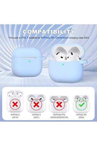 UnDePlus Apple Airpods 4. Nesil Uyumlu Kılıf Standart Yumuşak Silikon Kılıf