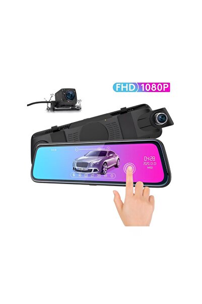 Sl-d400 1080p Geri Görüşlü Dokunmatik Ayna Ön Arka Araç Kamerası