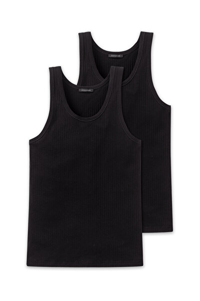 Schiesser Unterhemd 2er-Pack Authentic Unterhemd Unterzieh-Shirt Ärmellos Schulterfrei