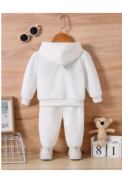AEMİ Children's Brawl Stars Printed 100% Cotton Hooded Bottom-Top Tracksuit Set