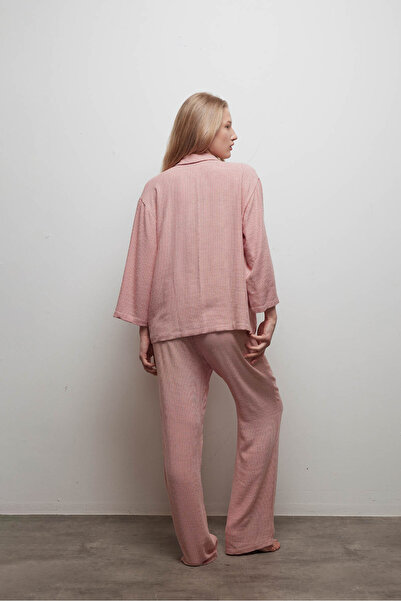 Hays Kadın Viskon Dokuma Uzun Kollu Gömlek