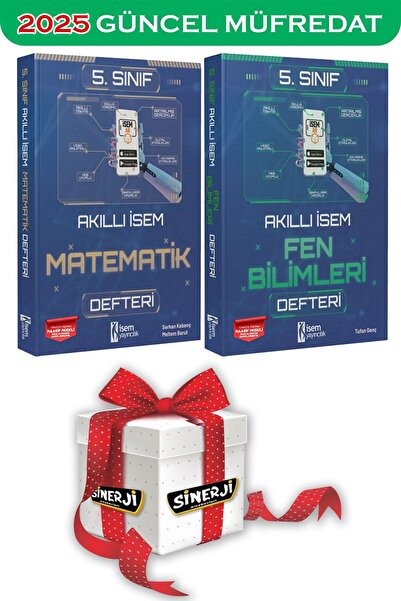 İsem Yayıncılık Hediyeli 2025 5. Sınıf Matematik Ve Fen Bilimleri Defter Kitap Seti Akıllı Isem Yeni Güncel Müfredat