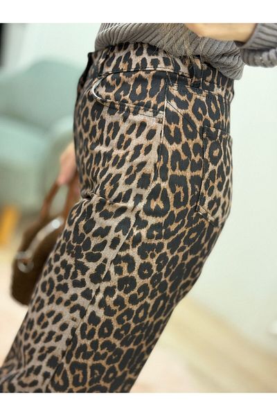 Flow Pantaloni Palozzo Leopard
