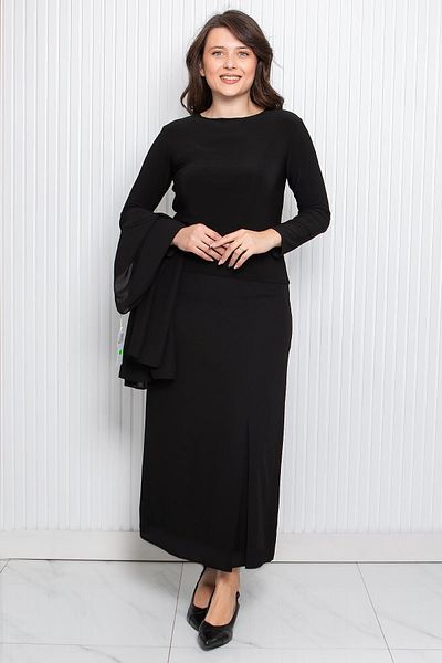 Modaviki Black Triple Evening Dress Set - Mda2120
