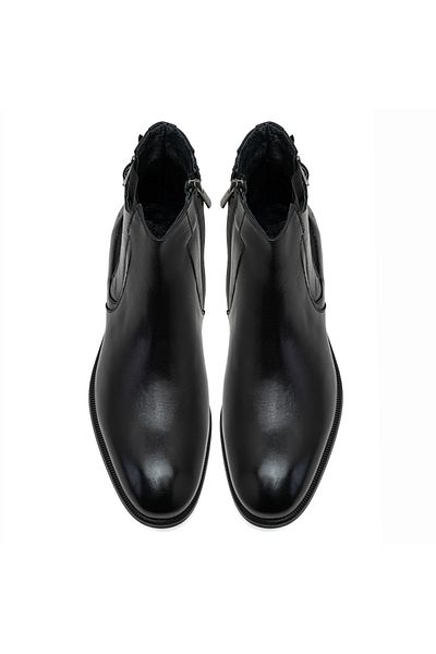 Desa Ανδρικές δερμάτινες μπότες Delmar Black