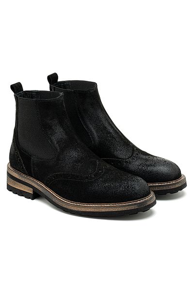 Desa Ανδρικές δερμάτινες μπότες από καστόρι Ereman Black