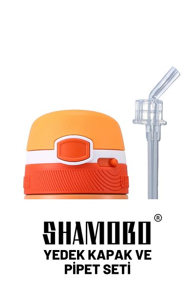 Shamobo Economical Replacement Lid and Pipette Set for 350ml Children Stainless Steel Thermos