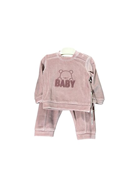 Bibaby BİBABY ORGANİK  KIZ ÇOÇUĞU KADİFE SWEAT LİFE 2'Lİ TAKIM