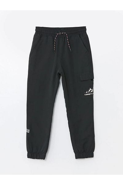 LC Waikiki Lcw Kids Anthracite Elastic Waist Fleece Lined Boys' Trousers