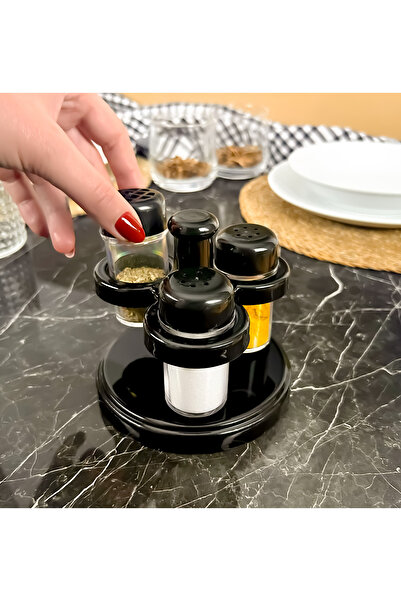 eser plastik مجموعة من 3 أوعية توابل قابلة للدوران