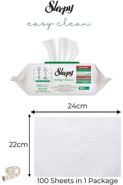 Sleepy Easy Clean Multi-Surface Cleaning Wipes, 100 Sheets | White Soap