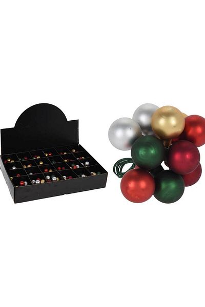 Homelux Set Glob de Crăciun, 10x2 Cm, Jolly, Roșu/verde/auriu/alb