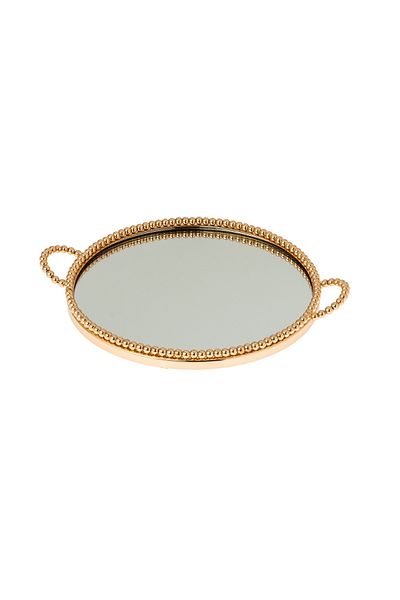 Dania Gold Metal Top with Mirror Floor Elegant Design