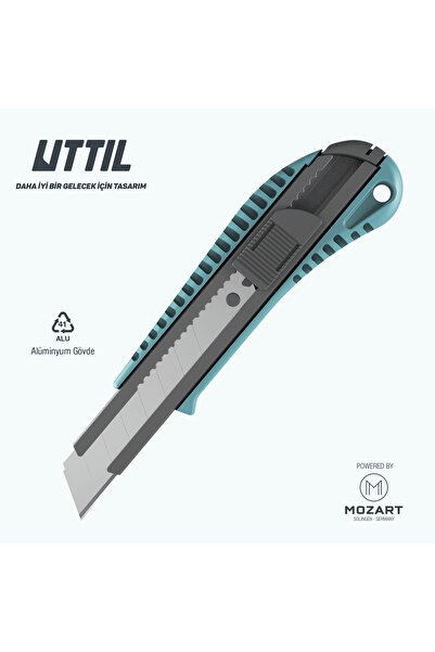 UTTIL NMUK04 Alüminyum Döküm Gövdeli 18 mm Maket Bıçağı