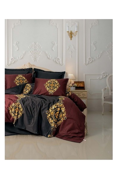 Cotton Box Palace Saray Modeli Pamuk Saten Çift Kişilik Nevresim Takımı-ebren...