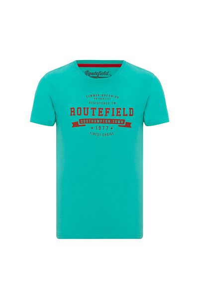 ROUTEFIELD Tory Men's Teal Casual T-Shirt