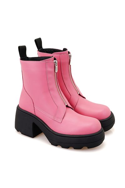 Desa Γυναικείες δερμάτινες μπότες Amella Pink