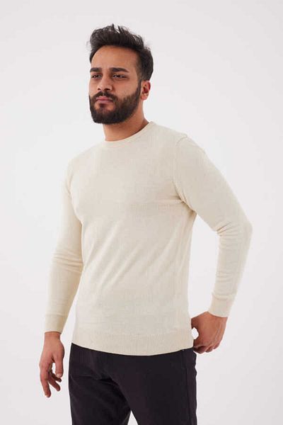 KAPTAN TRİKO Men's Crew Neck Sweater - Cotton, Model 5590