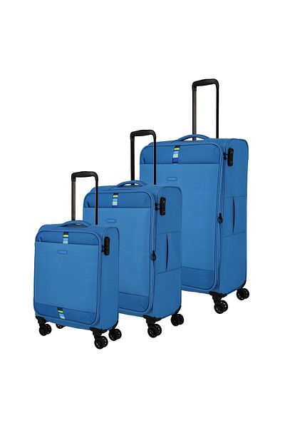 Travelite Rügen 4 Rollen Kofferset 3'lü Dehnfalte ile