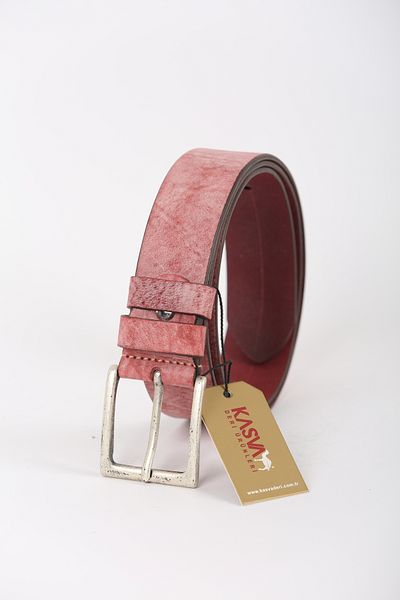 KASVA DERİ 4 cm Light Pink Leather Belt
