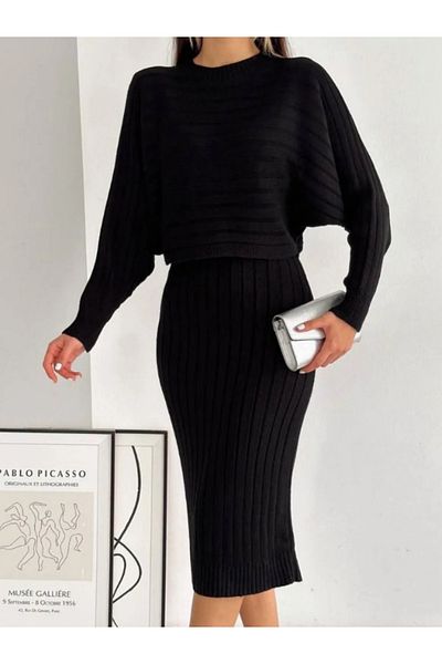 BERNEO Double Dress Knitwear Sweater Set