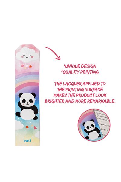 VUKİ Σελιδοδείκτης από χαρτί με σχέδιο Panda
