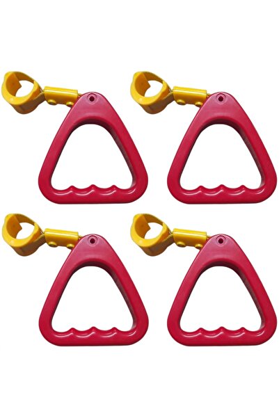 caraks Suport pentru mâner pentru mașină, suport triunghiular pentru mâner, funcțional, pentru autobuz, birou, acasă, roșu, 4 buc.