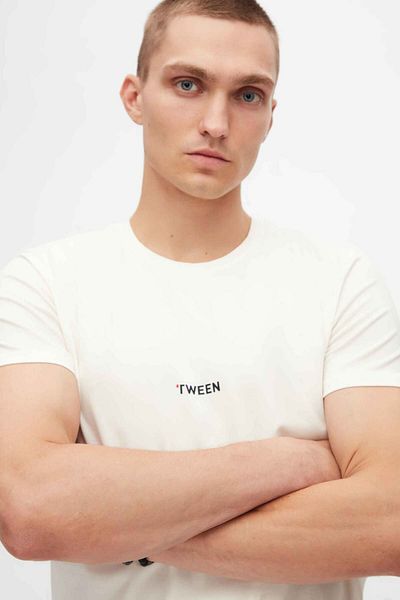 Tween Ecru Printed 100% Cotton Mercerized T-Shirt