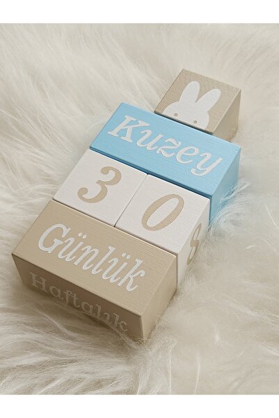 Yoyowoods İsim Anı küpü -Dekor Oyuncak