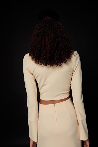 rue Бюстгальтер з деталями Екру Кроп-топ